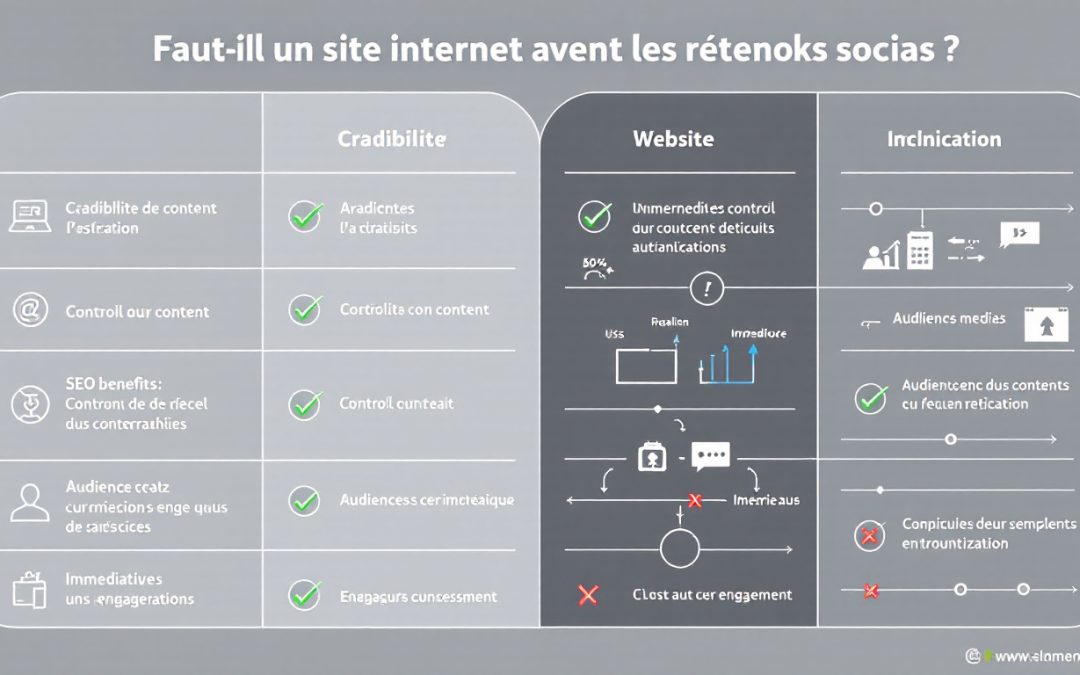 découvrez pourquoi il peut être essentiel de créer un site internet avant de vous lancer sur les réseaux sociaux pour assurer une présence en ligne cohérente et professionnelle.